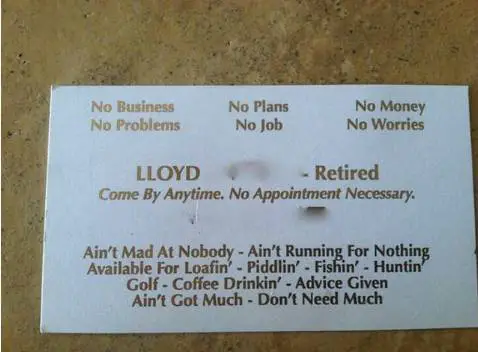 lloyd retired business card