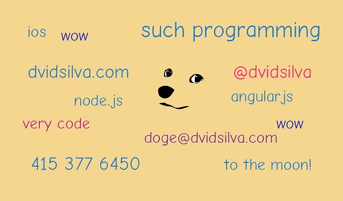 programming business card