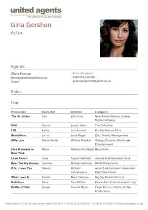 gina gershon acting resume
