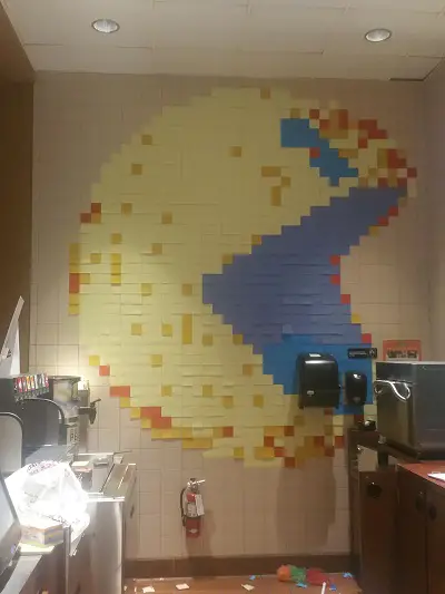 sticky note pacman