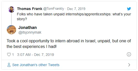 internships in israel a