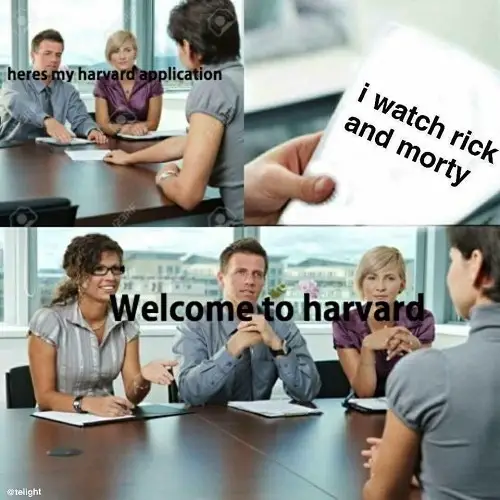 harvard appliction overqualified meme