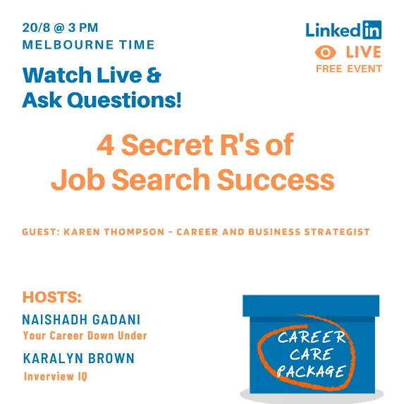 Career Care Package #110 The 4 R's of job search success