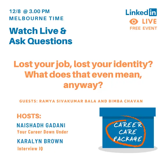 Career Care Package # 103 Does losing your job mean losing your identity?