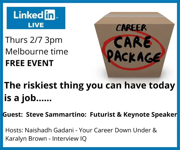 Career Care Package - the riskiest thing you can have today is a job