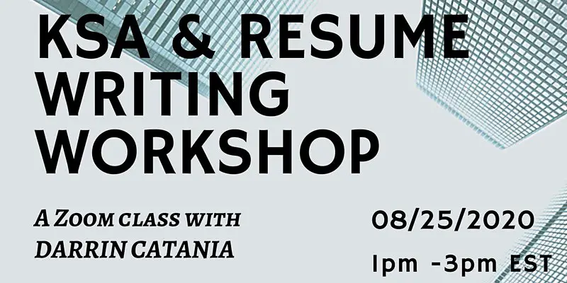 KSA & Resume Writing Workshop