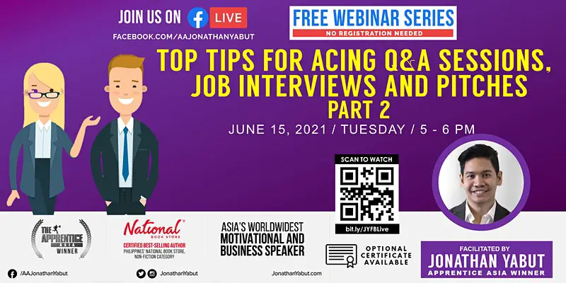 Top Tips for Acing Q&A Sessions, Job Interviews, and Pitches, Part 2