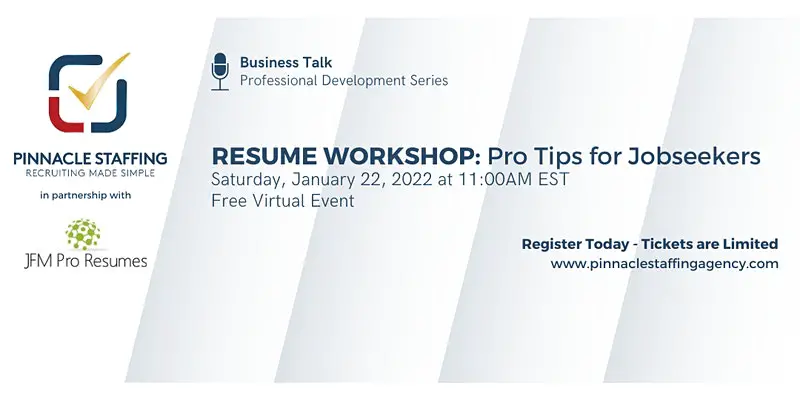 Resume Workshop: Pro Tips for Jobseekers