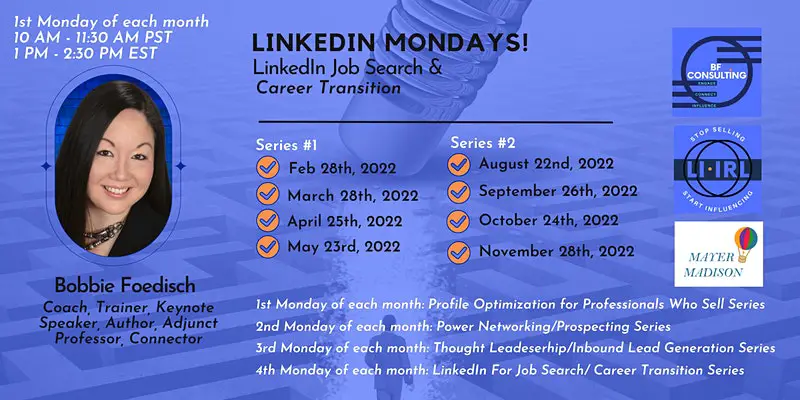 LinkedIn Mondays - LinkedIn Career Transition & Job Search