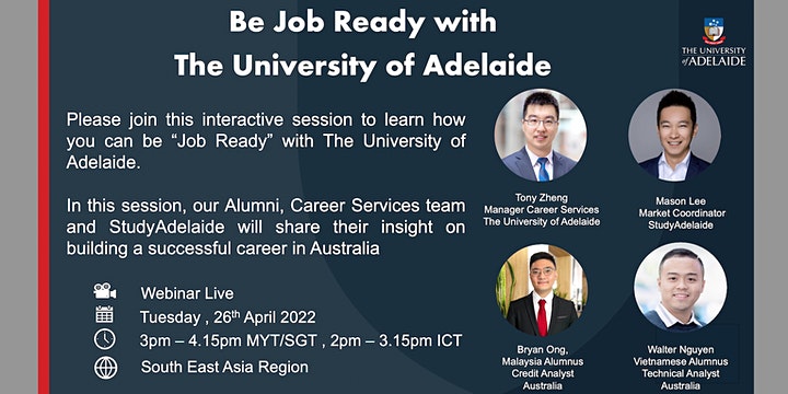 Be Job Ready with The University of Adelaide